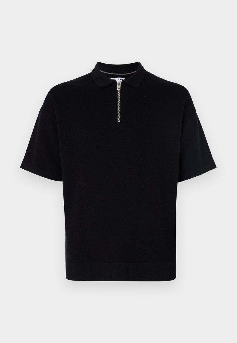 Jack Jones JJTROY ZIP Poloshirt black/schwarz1