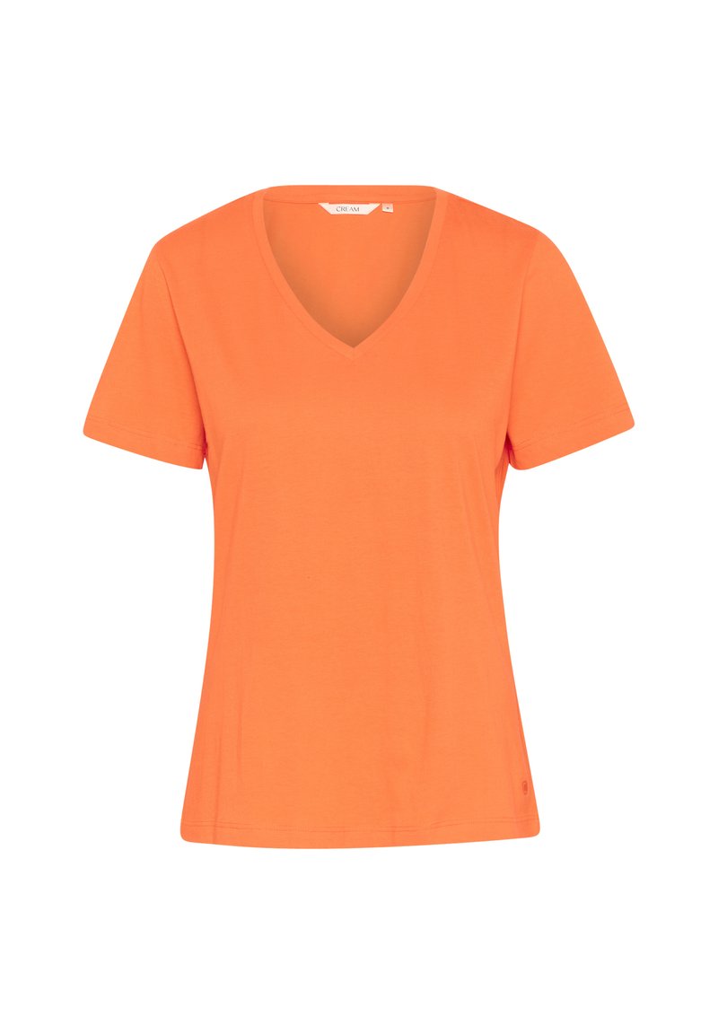 Cream T-shirt basic oranje
