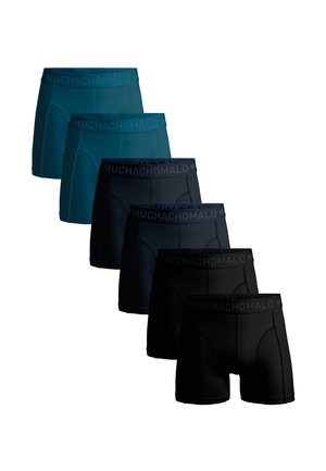 6-PACK PRINTSOLID - Krátke boxerky - black black black black blue blue