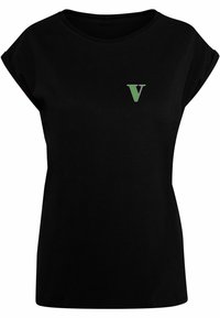 Merchcode GRAND COLLAGE EXTENDED SHOULDER - T-shirt con stampa - black