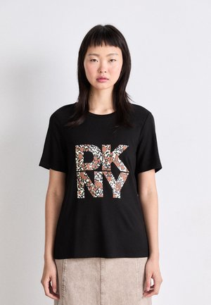 DKNY REGULAR - T-shirt imprimé - black