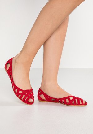 Jonak Ballerina peep-toe - red