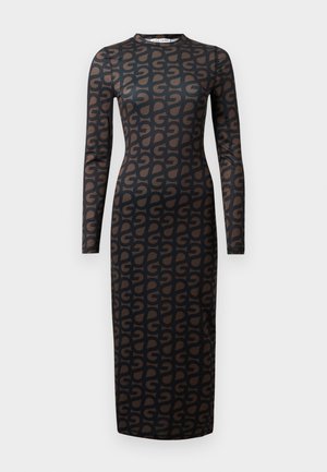 LONG SLEEVE MIDI DRESS - Žerzejové šaty - multi-coloured
