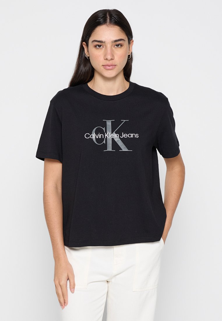 Calvin Klein Jeans T-shirt print zwart