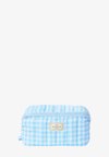 FLAT LAY MAKEUP BOX BAG - Necessär - blue gingham