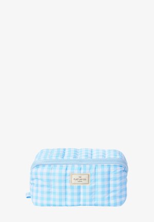 The Flat Lay Co. FLAT LAY MAKEUP BOX BAG - Toiletti-/meikkilaukku - blue gingham