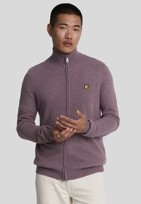 Lyle & Scott ZIP THROUGH - Cardigan - x highland mauve marl