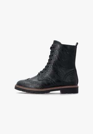 Remonte, REMONTE SCHNÜRSTIEFEL D2Q73 - Bottines de cowboy / motard - black