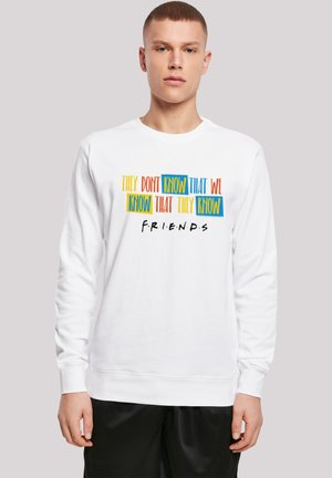FRIENDS THEY DON'T KNOW SCRIPT - Felpa - white