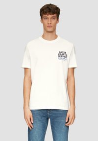 s.Oliver MIT CREW NECK UND FRONTPRINT - T-shirt print - weiß