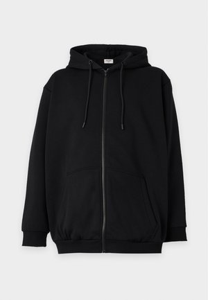 Jack & Jones, Zip Plus Size Plain Zip - Φούτερ με φερμουάρ - black