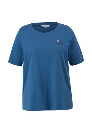 MIT GUMMIERTEM PRINT - T-Shirt basic - dunkelblau