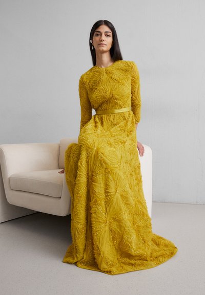 Erdem LONG BLOUSON SLEEVE FLOOR LENGTH GOWN - Ένδυση για ειδικές περιστάσεις - chartreuse