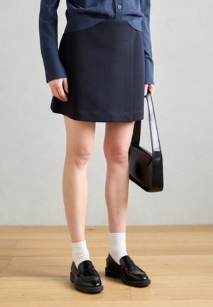 SKIRT WRAP DETAIL - Saia evasé - deep night blue