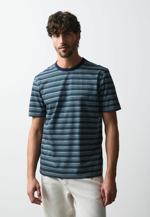 Next, N. PREMIUM HORIZONTAL STRIPE SUPIMA T-SHIRT - T-Shirt print - blue