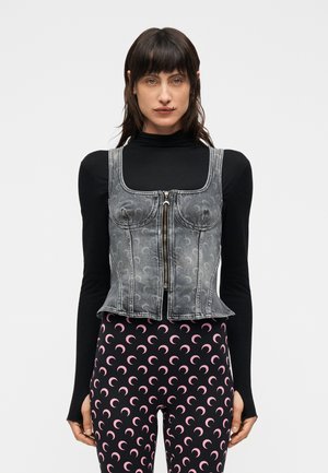 MOON LASER WASH BUSTIER - Smanicato - dark grey