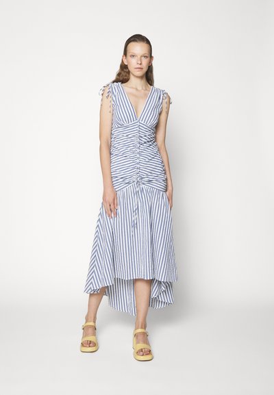 Veronica Beard PERRIN DRESS - Μάξι φόρεμα - washed blue/white