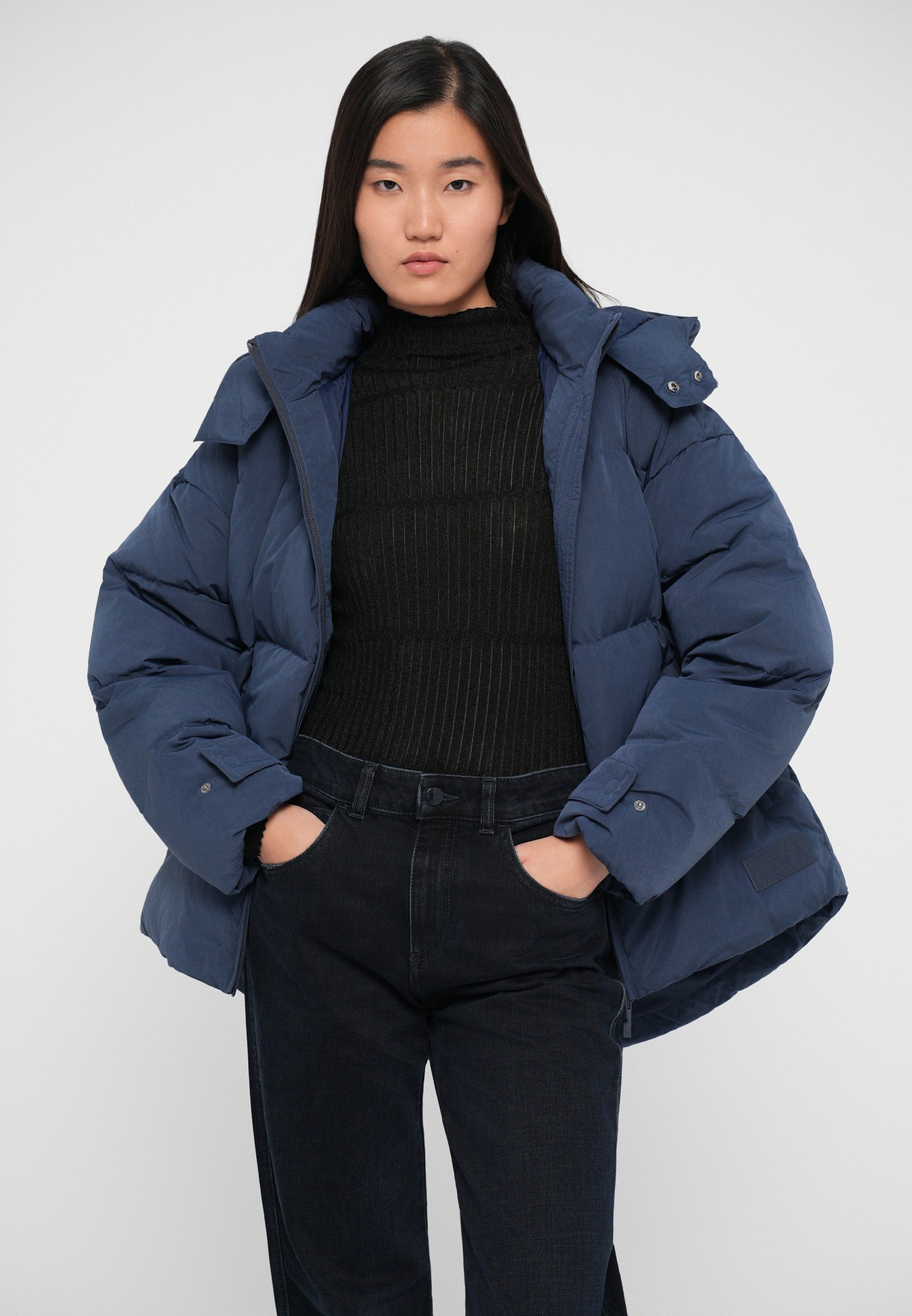 Emporio Armani JACKET - Down jacket - china blue/mottled dark blue