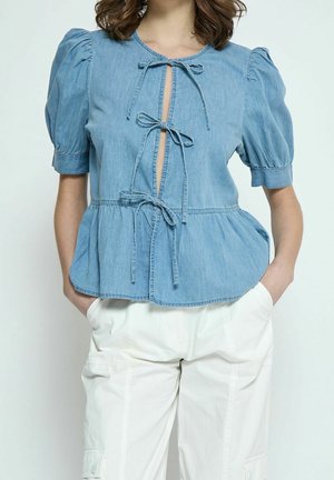 Bluse - light-blue denim