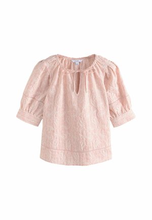 Next, REGULAR FIT - EMBROIDERED PAISLEY TIE-NECK BLOUSE - Bluse - pink