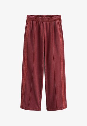 Next, REGULAR FIT - WASHED LACE TRIM WIDE LEG JOGGERS - Tepláky - red