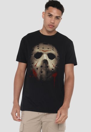 Cotton Soul, FRIDAY THE 13TH JASON VOORHEES LARGE FACE MASK - Print T-shirt - black