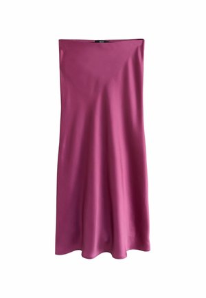 SATIN MIDI SKIRT - Gonna lunga - burgundy red