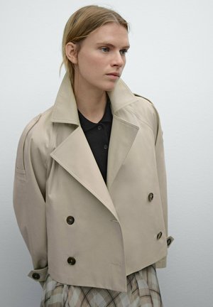 Massimo Dutti WITH LAPEL COLLAR - Sako - beige