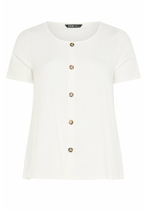 Yours Clothing, PLUS SIZE SCOOP NECK T-SHIRTS - Bluse - white