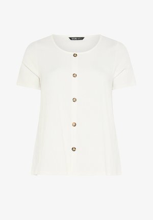 Yours Clothing, PLUS SIZE SCOOP NECK T-SHIRTS - Bluse - white