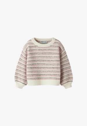 Name it, KNITTED PULLOVER REGULAR FIT - Svetrík - antique white