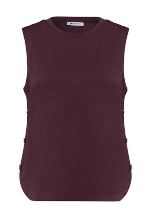 Street One, TOP WITH SIDE BUTTON DETAILS - Blouse - rustic rouge