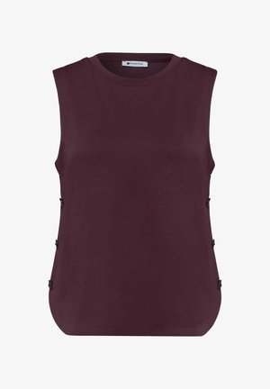 Street One, TOP WITH SIDE BUTTON DETAILS - Bluse - rustic rouge
