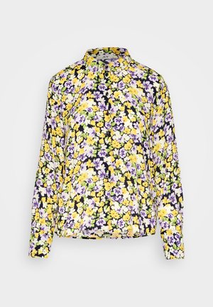JDY JDYALICE SHIRT - Blúzka so zapínaním na gombíky - black/golden rod