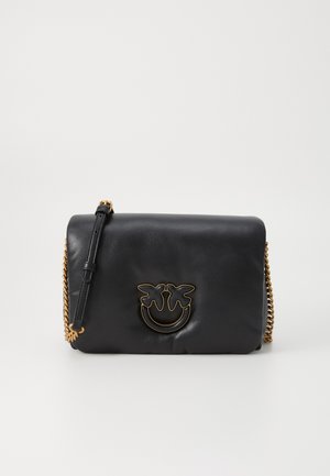 LOVE CLICK PUFF CLASSIC BUCKLE - Sac bandoulière - black/antique gold