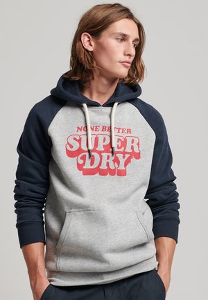 COOPER CLASS RAGLAN - Luvtröja - athletic grey marl rich navy marl