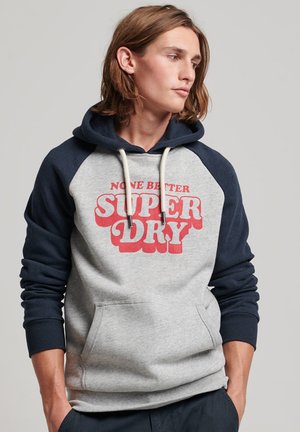 COOPER CLASS RAGLAN - Hoodie - athletic grey marl rich navy marl