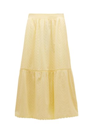 Tom Joule, REGULAR FIT - MAXI SKIRT . - Gonna lunga - yellow broderie