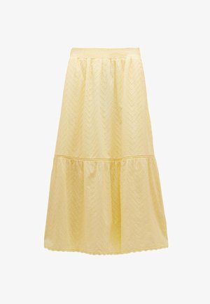 Tom Joule, REGULAR FIT - MAXI SKIRT . - Gonna lunga - yellow broderie