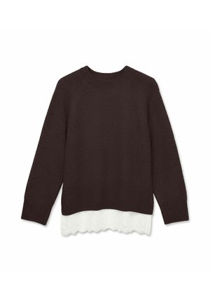 Vero Moda, KNITTED PULLOVER AWLYCK KNITTED PULLOVER - Pullover - chocolate torte