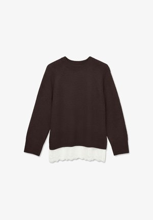 Vero Moda, KNITTED PULLOVER AWLYCK KNITTED PULLOVER - Striktrøje - chocolate torte