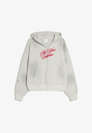 Bershka, CROPPED PRINTED - Sweat à capuche - grey