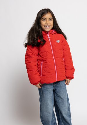 Looxs Revolution, LITTLE WINTERJAS ROOD HARTJES - Winterjas - rood