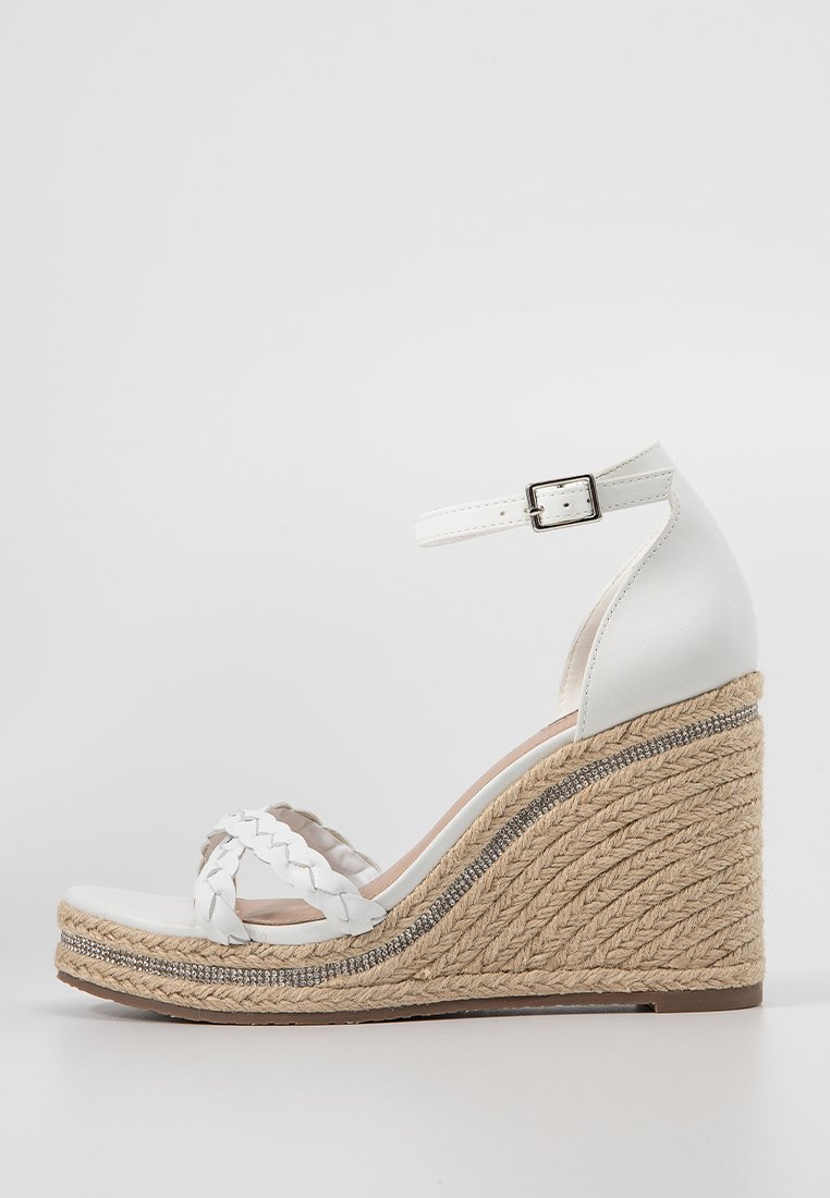 Dune London Sandalen met sleehak wit