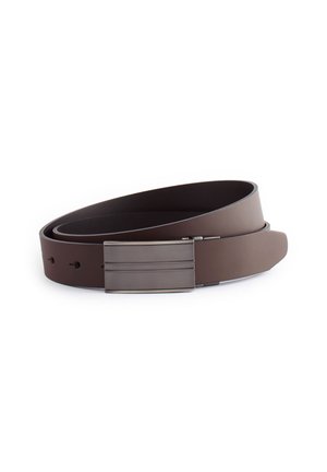 REVERSIBLE PLAQUE BONDED   - Skärp - black brown