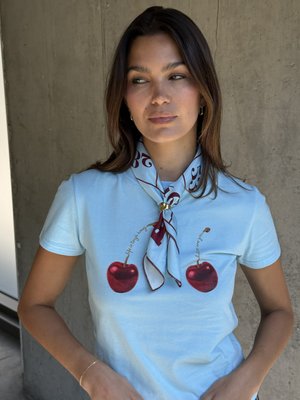 CHERRY - T-shirt imprimé - blue
