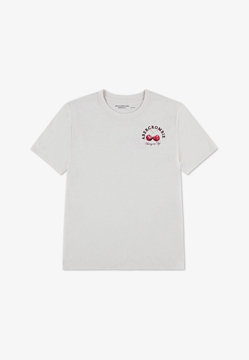 Abercrombie & Fitch CHERRY - Print T-shirt - jet stream/white - Zalando.ie