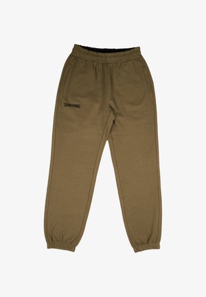 Olivgrüne Jogginghose aus weichem Stoff, mit elastischem Bund und Bündchen, seitlichen Taschen und Spalding-Logo.