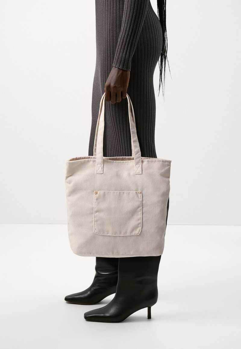 Even&Odd - CORDUROY - Tote bag - beige, Enlarge