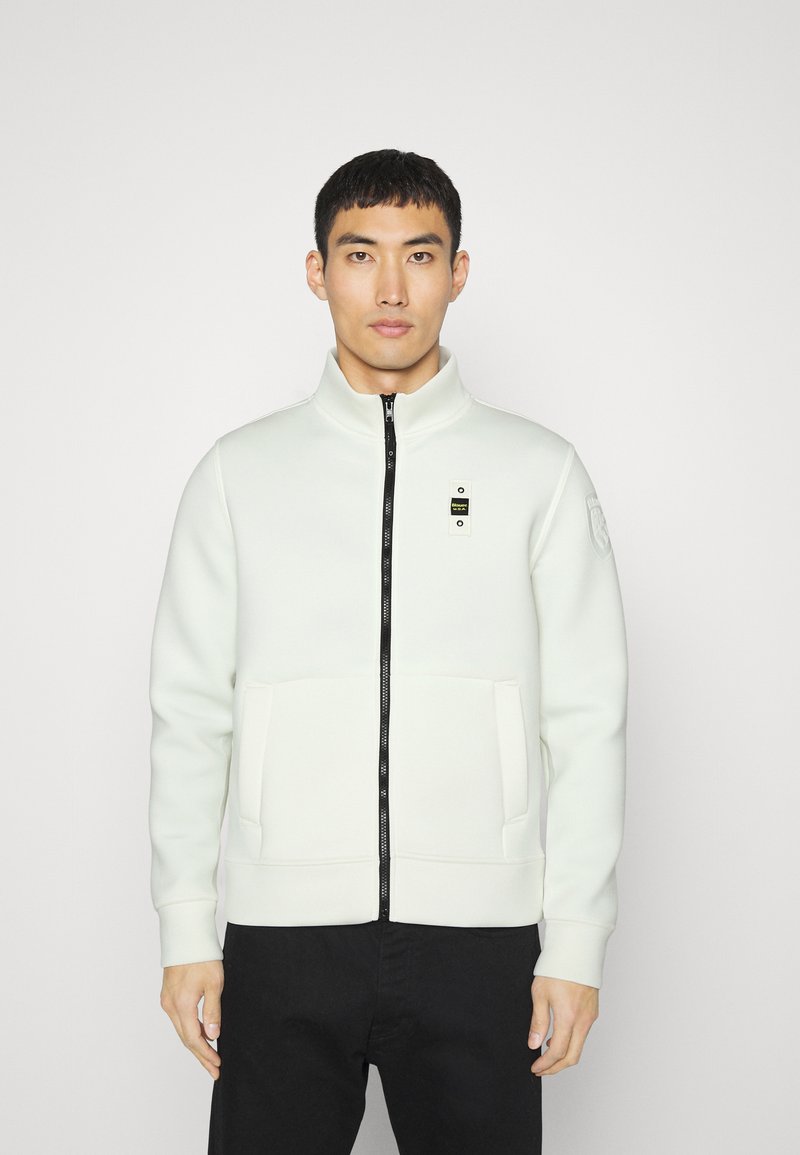 Blauer FULL ZIPPER STANDING HIGH NECK Zipup sweatshirt offwhite